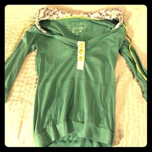 Green long sleeved shirt